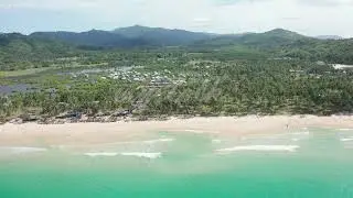 Nacpan Beach EL NIDO PHILIPPINES Aerial Video - 4K Stock Footage - Item #272