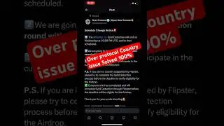 Over protocol County Issue Solved | #shorts #overwallet #overwalletairdrop #overprotocol #crypto