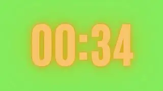 countdown 1 minute simple orange light - with sound green screen
