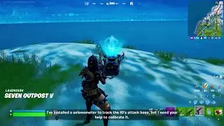 Fortnite Resistance Quest Uplink Near Seven Outpost and Jump Nearby A Seismometer