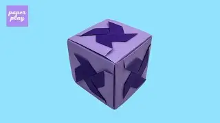 Modular Origami #28&ndash; Pinwheel polyhedron Cube  |  바람개비 모양 모듈러 큐브 종이접기