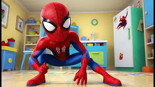 Spider Man Lost His Sticky Shoes | Funny and Action Kids Nursery Rhyme Animation