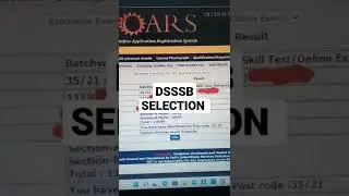 DSSSB SELECTION