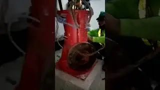 Installation of vertical turbine fire pump for fire protection system @ high rise  building