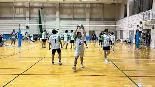 20251012 9人制バレーボール大会 ギオンアリーナ OHANA vs SUP FAMILY ２セット目