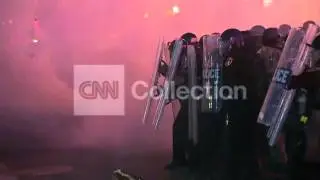 BALTIMORE RIOTS: POLICE LINE MARCHES FORWARD
