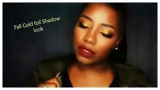 Fall Gold Foil Shadow look