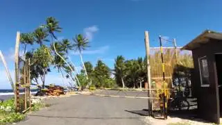 Tuvalu Funafuti Route vers Funafuti ville, Gopro / Tuvalu Funafuti Road to Funafuti city, Gopro