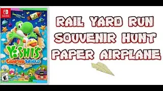 Yoshi's Crafted World - Rail Yard Run - Souvenir Hunt - Paper Airplane