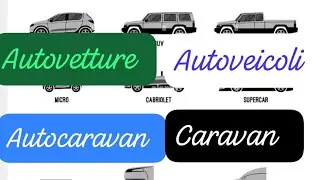 تعريف مبسط ل autoveicoli و autovetture و autocaravan و caravan
