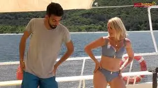 Hayley Sparkes and Laura Hamilton check out the beautiful beaches in Izmir, Turkey- for Jet2