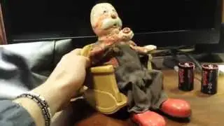 Smoking Grandpa by San Toys - Tin Toys Japan circa '50
