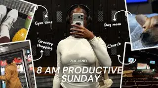 8 AM Productive Day In My Life 🧸💗| Sunday Reset, Church, Gym, Aldi Run & Dog Mom Life