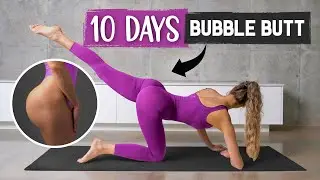 10 MIN | 10 DAYS | 10 EXERCISES to Grow a BUBBLE BUTT in 2026! Intense Booty Challenge, No Equipment