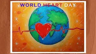 Poster on World Heart Day- oil pastel drawing || World Heart Day 2020 || Heart Day @SS