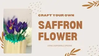 Saffron flower making using disposable plastic spoons 