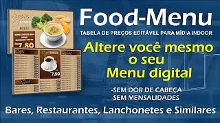 Digital Signage - Menu Board - Menu digital para cafeteria