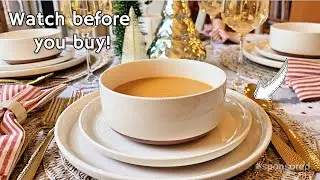 Malacasa 18 Pieces Modern Ceramic Dinnerware Set for 6, Stoneware Dish Set TARA Series, Demo