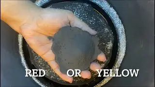 Asmr - satisfying - baking soda cups + glitter - guess the color inside 🖤✨❤️✨💙