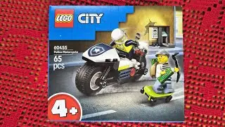LEGO City 60455 Police Motorcycle. Unboxing and slow pace building.