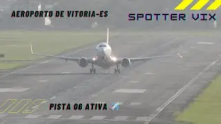 Pista 06 em A&ccedil;&atilde;o! Pousos e Decolagens com FONIA da Torre  Vit&oacute;ria-ES  SBVT