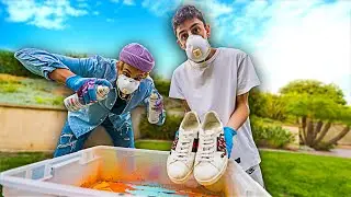 I Hydro Dipped my Gucci Shoes.. (ft. MARKO) **GIVEAWAY**