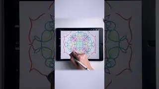 NEW BEAUTIFUL MANDALA. Draw on IPad | Procreate Digital Art #shorts