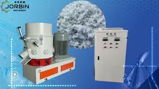 PP PE PET PVC plastic film bags fibers agglomerator compress compactor granulator machine
