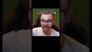 Bro forgot the exclamation mark