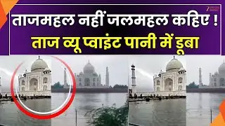 Agra Flood : Taj Mahal नहीं जलमहल कहिए ! ताज व्यू प्वाइंट पानी में डूबा | Yamuna River | Zee UPUK