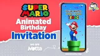 Super Mario Bros Video Invitation 🍄BIRTHDAY MARIO BROS