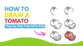 🍅 How to Draw a Tomato - Easy Step-by-Step Tutorial for Kids and Beginners