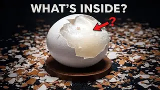 Satisfying Raw Egg Peeling & Name Writing Art | Relax and ASMR