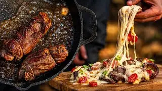 When you combine a meat roulade with a cheese dip ! Nature Cooking ASMR