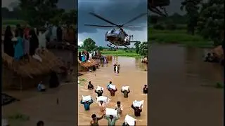 Flood Relief & Rescue Operation for Villagers 🙏 | #Trending #youtubeshorts