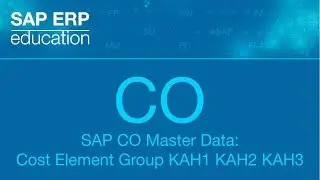 SAP CO Master Data: Cost Element Group KAH1 KAH2 KAH3 группа затрат