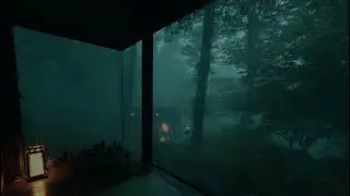 Soft Thunderstorm at Night (No Ads)— Instant Sleep | Cozy Rain on Window