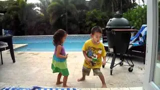 Ivory poolside dance with black keys accompaniment