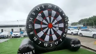 Inflatable PVC Football Target Dartboard - Soccer Dart Board for Humans