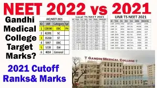 NEET 2022 | Gandhi Medical College NEET 2021 CUTOFF MARKS & RANKS
