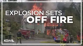 Explosion sets off fire in two homes in Northwest Portland