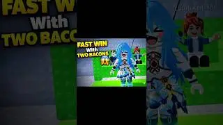 FAST WIN With Two BACONS 😱. #roblox #shorts #robloxedit