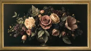 Elegant Blooms: A Poetic Journey Through Vintage Floral Art Frame TV. Summer Ambience Screensaver