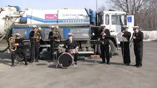 J&auml;rva-Jaani puhkpilliorkester 5P Paide  veeprojekti l&otilde;petamisel (2010)