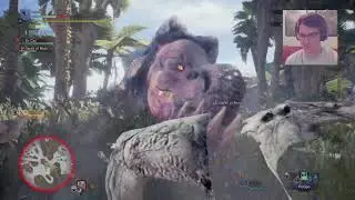 Monster Hunter: World - Couch Bandits - A Run-In With a T-Rex