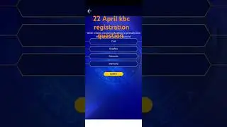 KBC Registration Question 22 April 2025|Kbcregistration2025|kbcS17|#shortskbc 22April|TechtipsTrust
