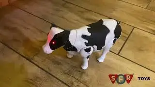 Battery Operated Big Milk cow Funny Toy Cow  Walking Milk Cow SFR Toys Cute Cow Gay