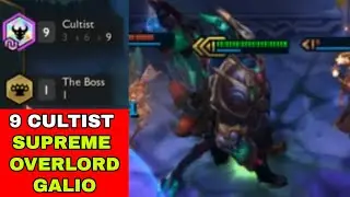9 CULTIST SUPREME OVERLORD GALIO! - TFT SET 4 Teamfight Tactics best comp I GAMEPLAY Guide! PBE