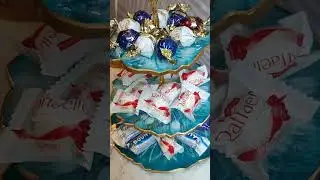 этажерка для сладостей и фруктов, в наличии 1800р#эпоксиднаясмола #конфетница #фруктовница