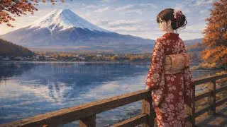 Autumn Silence at Lake Fuji 🍁Calm Lofi